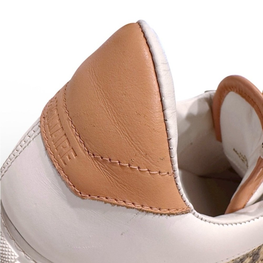 Zadig & Voltaire White and Gold Accent Sneakers - Picture 12 of 15